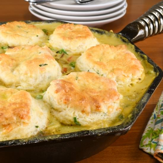 Chicken and Mushroom Skillet Pot Pie