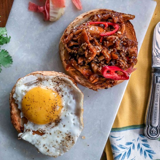 Sticky Sesame Chicken Hoisin Burger