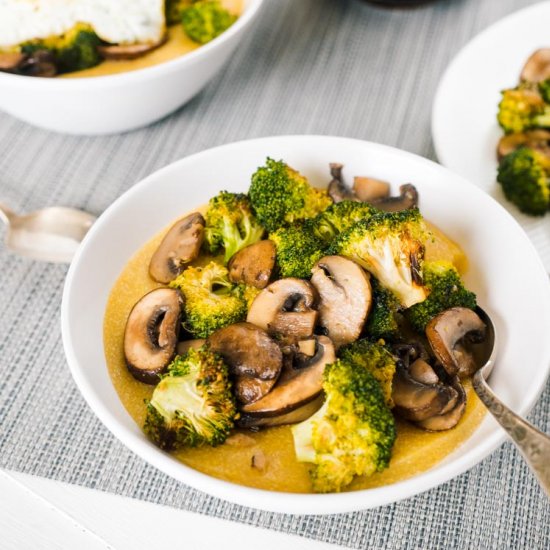 Breakfast Polenta Bowl w/ Broccoli