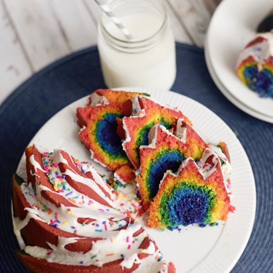 Rainbow Cake from Scratch