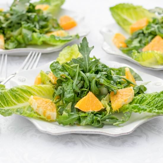 Whole Orange Balsamic Arugula Salad