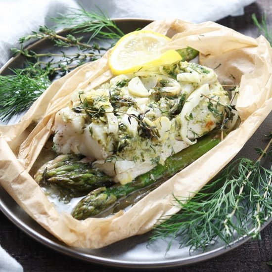 Cod, Asparagus & Fennel Packets