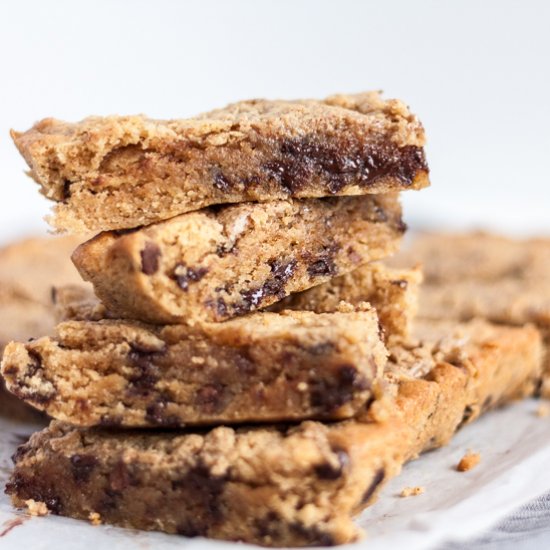 peanut butter choc chip blondies