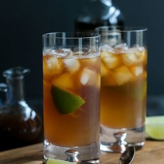 Dark and Stormy Cocktail