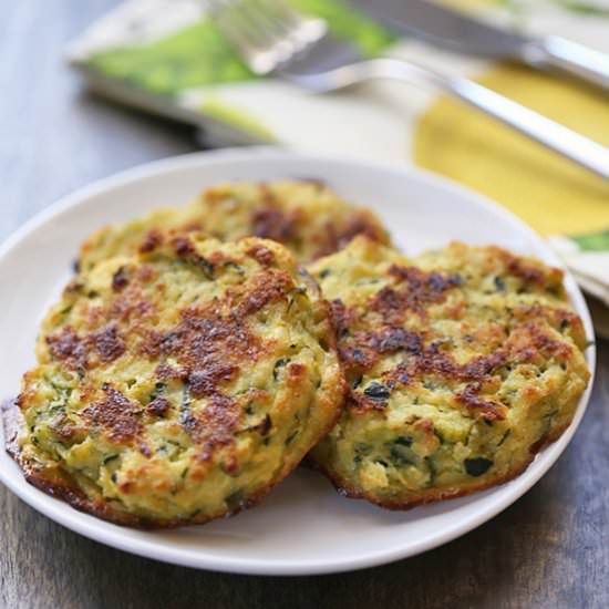 baked zucchini fritters