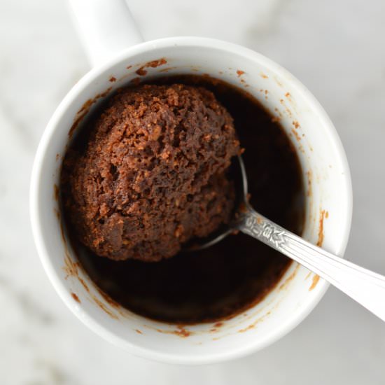 Four Ingredient Nutella Mug Cake