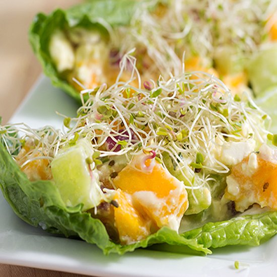 Cucumber Mango Salad Boat