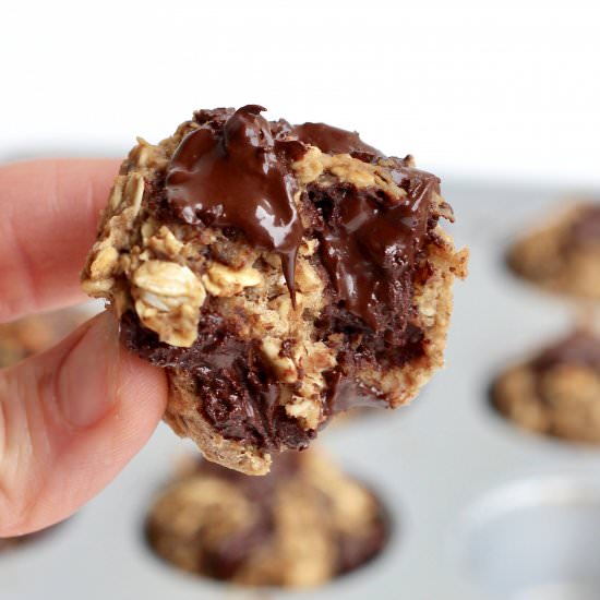 Banana Chocolate Oatmeal Muffins