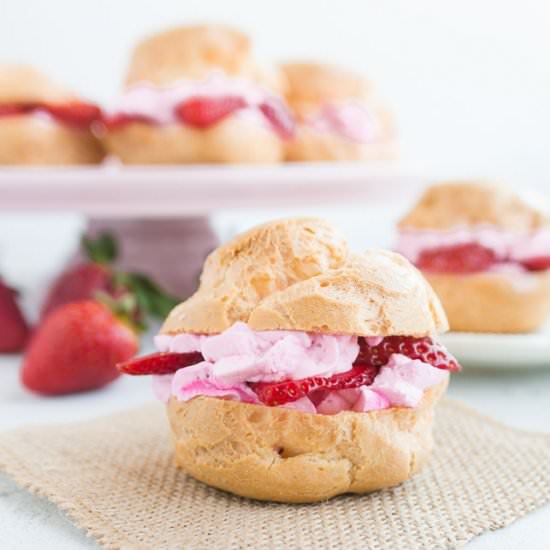 Strawberry Cream Puffs