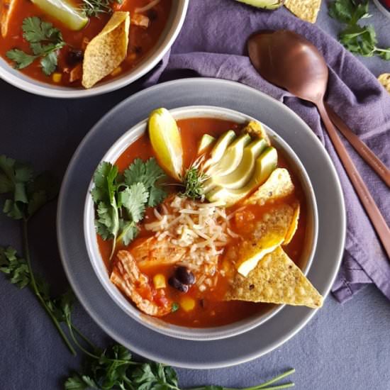 Oaxacan Chicken Tortilla Soup