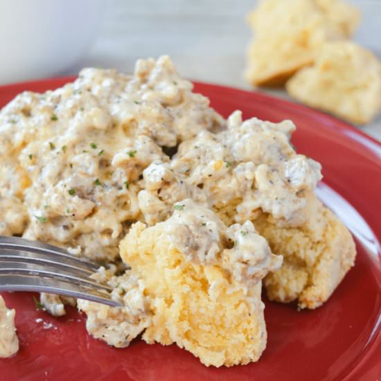 Keto Biscuits and Gravy