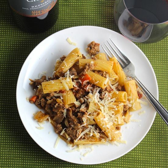 Turkey Bolognese with Porcini