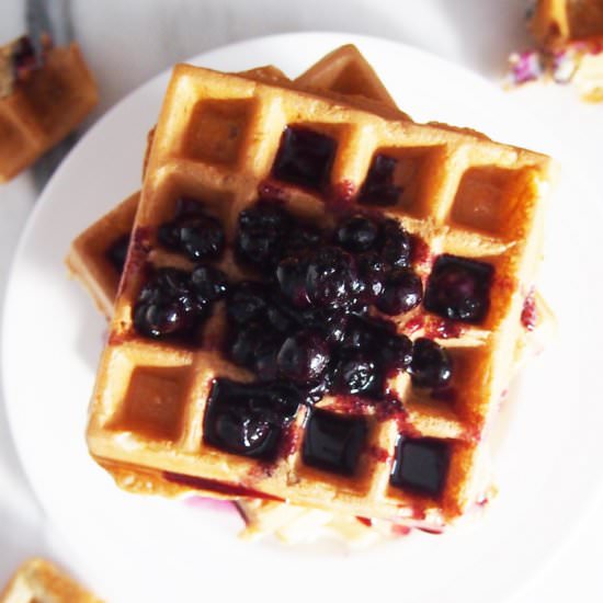 Blueberry Pecan Waffles