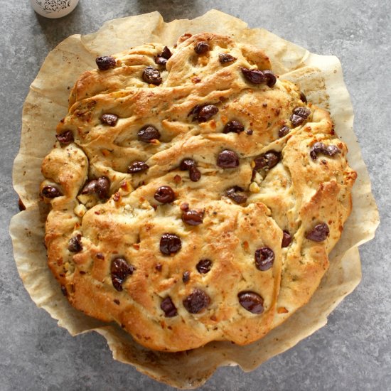 No-Knead, Easy Greek Skillet Bread