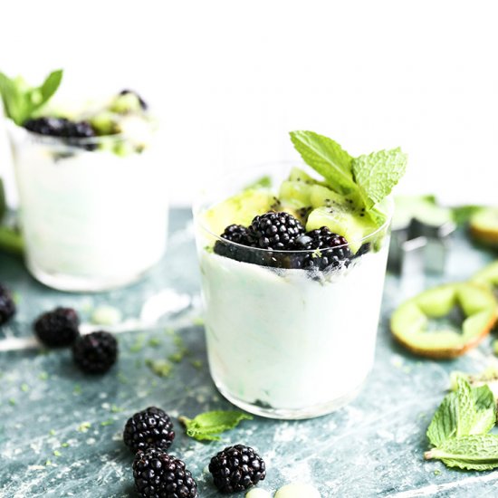 Lime Curd Fools with Fresh Fruit