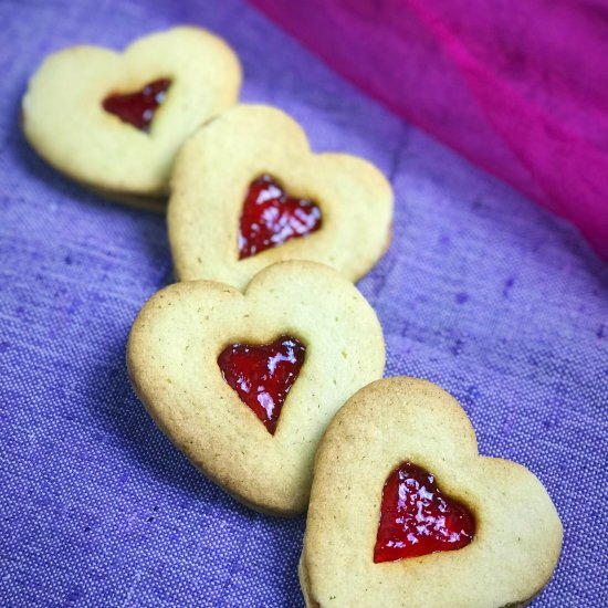 Jam-Heart Cookies