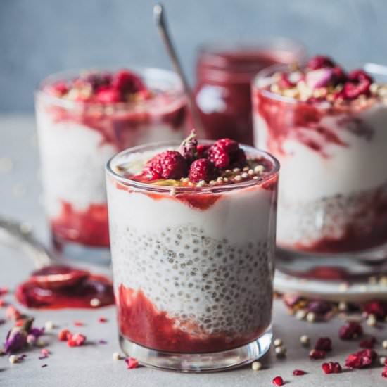 Strawberry Coconut Chia Pudding