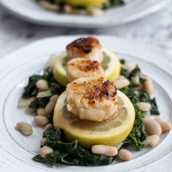 Seared Lemon Butter Scallops