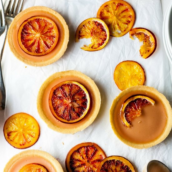 Mini Blood Orange Curd Tarts