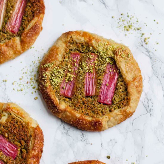 Rhubarb Pistachio Galettes