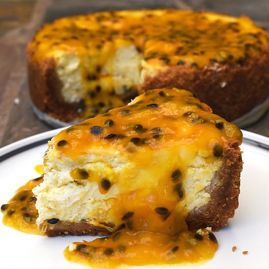 Baked Passionfruit Cheesecake