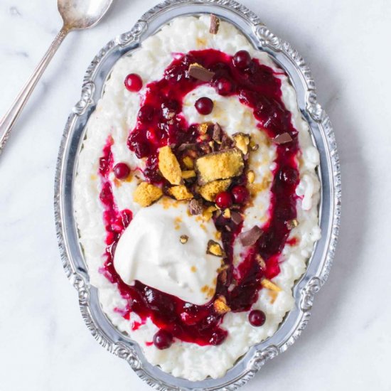 Rice Pudding with Berry Sauce