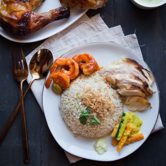 Hainanese Roasted Chicken Rice