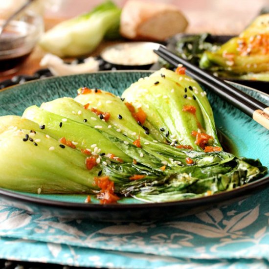 Baby Bok Choy with Garlic & Ginger