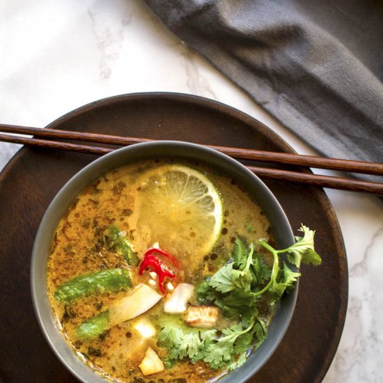 Vegan Thai Lemongrass Noodle Soup