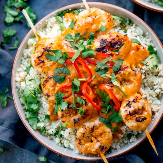 Thai Prawns with Cauliflower Rice