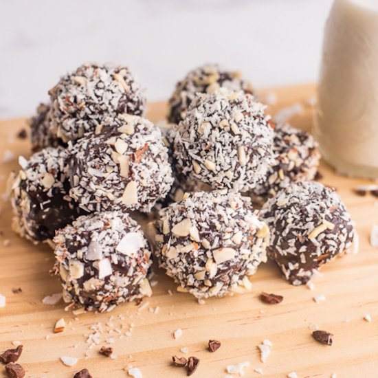 Raw Chocolate Covered Almond Donuts