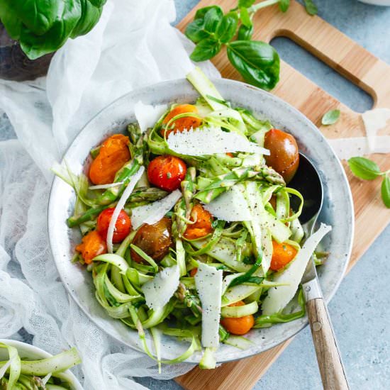 Shaved Asparagus Tomato Salad