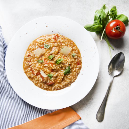 TOMATO AND RED BELL PEPPER RISOTTO