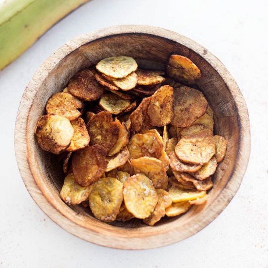 Sweet and Salty Plantain Chips