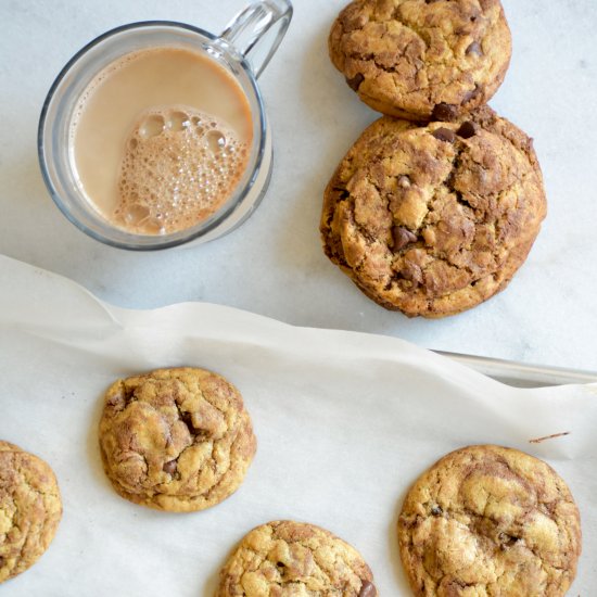 Nutella Chocolate Chip Cookies