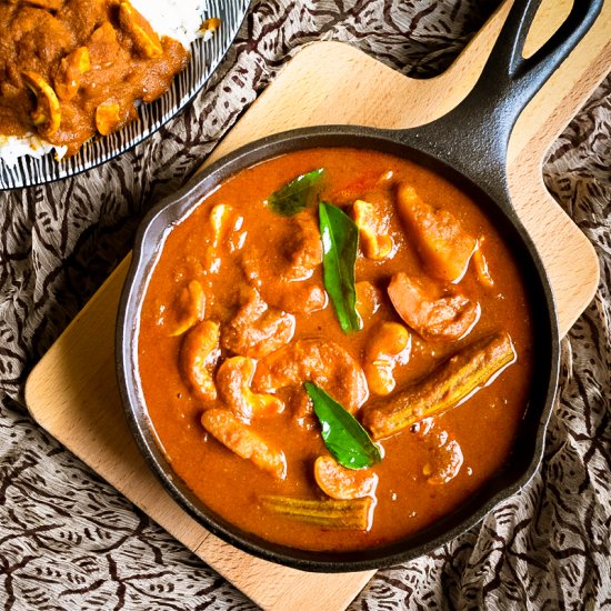 Prawns and Cashew nuts  Curry