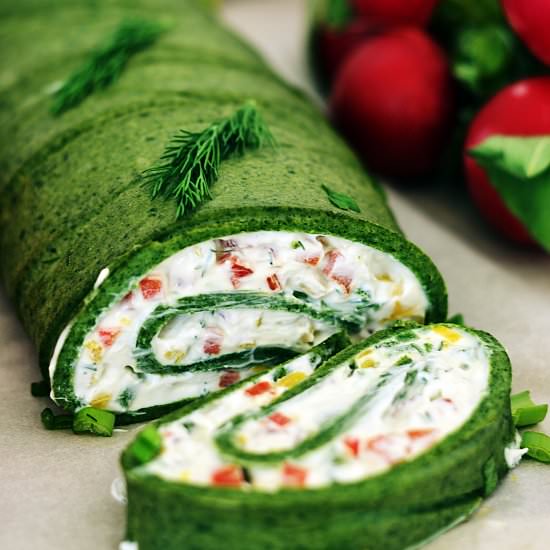 Spinach roulade