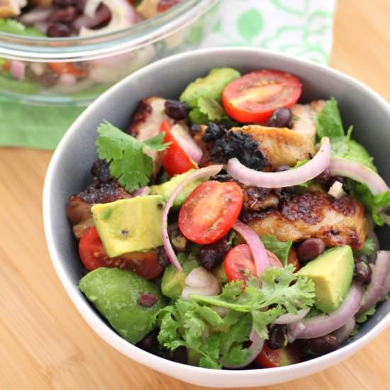 Avocado Black Bean and Tomato Salad