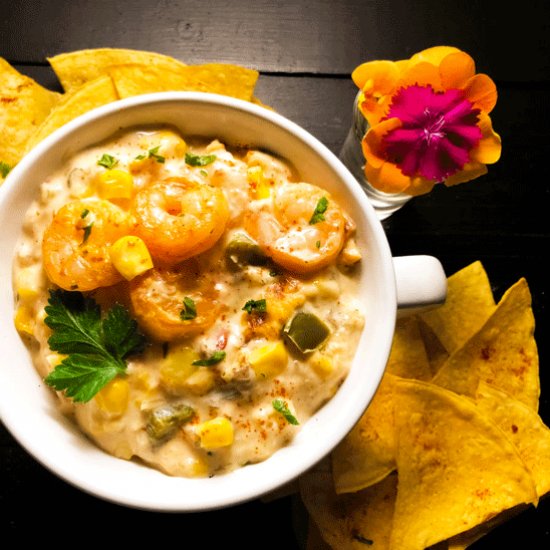 Gluten Free Cajun Shrimp & Corn Dip