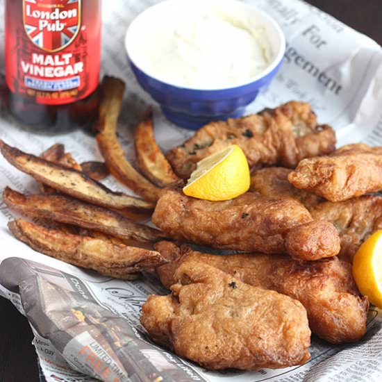 Beer Battered Fish & Chips