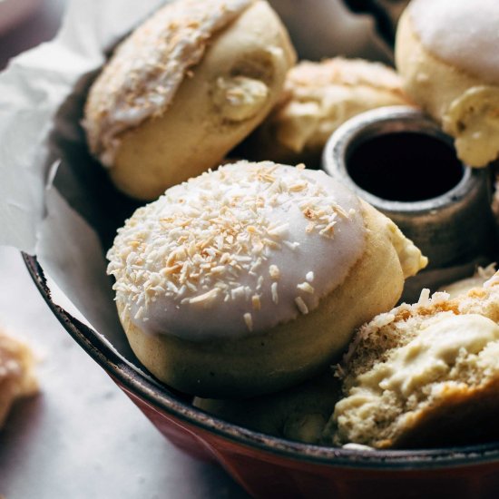 baked Coconut cream donuts