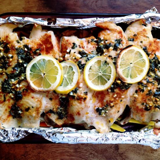 Garlic Butter Baked Tilapia