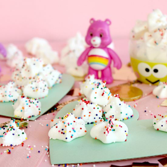 St. Patrick’s Day Rainbow Meringues