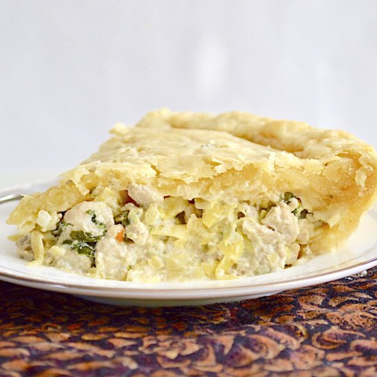 Spinach Artichoke Chicken Pie