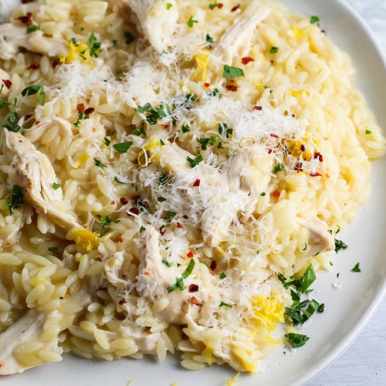 Creamy Lemon Chicken and Orzo