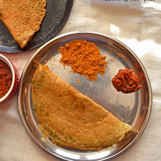 Lentil and rice crepes/Adai