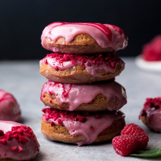 Raspberry Baked Donuts