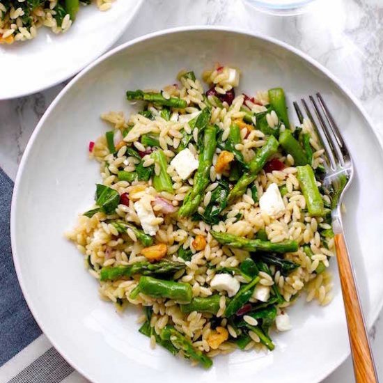 Orzo Salad with Asparagus