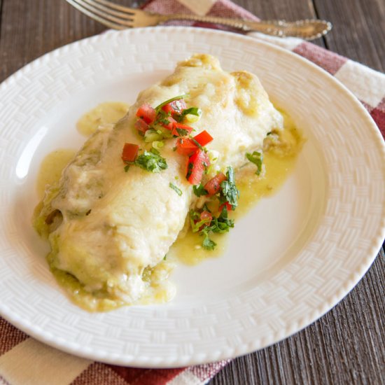 Lori’s Green Chili Chicken Enchilada