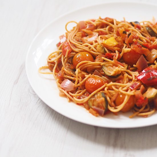 Healthy Ratatouille Spaghetti